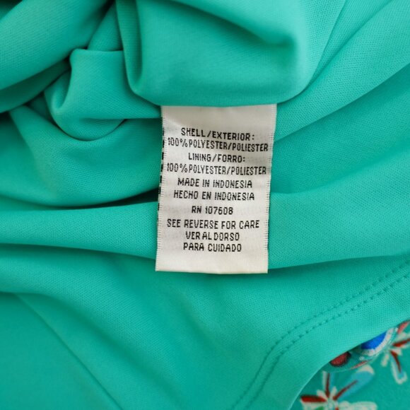 Madison Leigh 10 Teal Paisley Crew Neck Sleeveless Maxi Dress Polyester - Picture 9 of 9